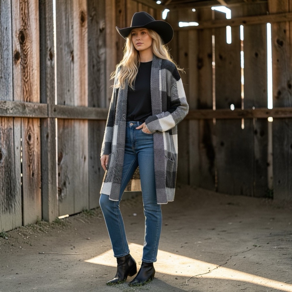 American Eagle‎ Womens L Oversize Shawl Collar Cardigan Sweater Mohair Wool